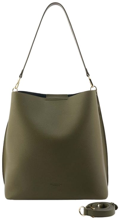 SEIDENFELT MANUFAKTUR schoudertas Meloy Hobo Bag Olive olijfgroen