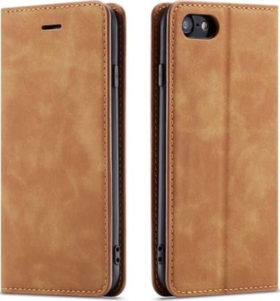 Geschikt voor Apple iPhone 6 - 6s Bookcase | Bruin | Pasjeshouder | Portemonnee hoesje