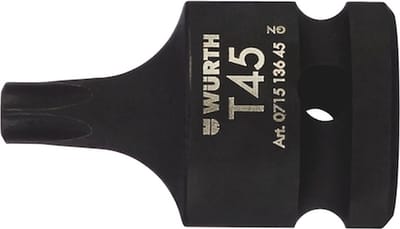 Wurth - 1/2 inch krachtdopsleutel binnen-TX - Krachtdop 1/2 inch Voor schroeven met TX-kop, kort x 1 st Soort aandrijving Binnenvierkant Aansluiting TX30