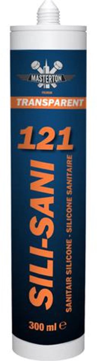 Masterton Sanitary Silicone Neutraal - 310 ml | Transparant | Schimmelwerend | Voor Badkamer en Keuken | Afdichting op Acryl en Kunststof | Binnengebruik
