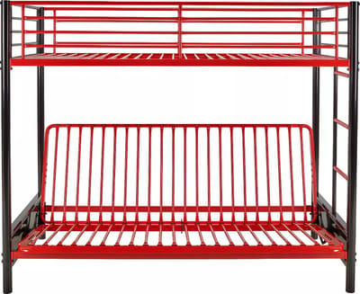 Vente-unique Hoogslaper metaal zwart 90 x 190 cm MODULO