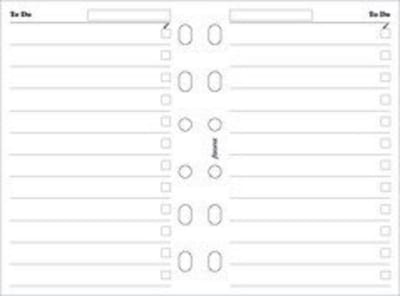 Filofax - vulling pocket - notitiepapier voor contacten -crème