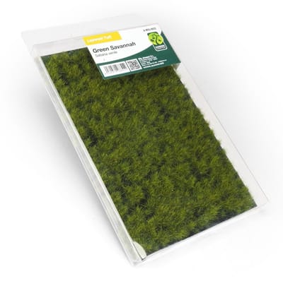 AMMO by Mig Jimenez Modelbouwdecoratie - MIG 8855 Garden Center - Gelaagde Graspol - Groene Savanne - Groene Savenne- en Steppenkleur - 17x11cm - Diorama Mat Kunstgroen
