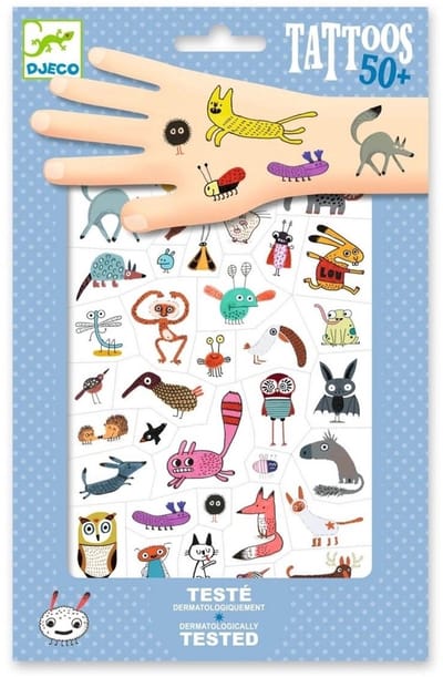Djeco body art tattoo kleine beestjes - tijdelijke tattoos voor kinderen.