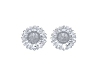 Oorbellen - oorknopjes - oorsieraad - sieraad - zilverkleurig - RVS - bloem - zonnebloem - natuur - hip - trendy - tijdloos - chique - feest - feestdagen - verjaardag - cadeau - geschenk - vrouwen - dames