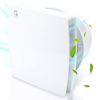 Badkamerventilator 150 mm met vochtsensor - Stille en efficiënte afvoerventilator voor badkamer, toilet en keuken