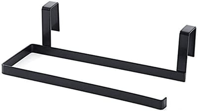Allecto - Keukenrolhouder - Wandmontage - Zonder boren - Zwart - Papierrolhouder - Handdoekhouder - Geschikt voor Keuken en Toilet - Model PH-761