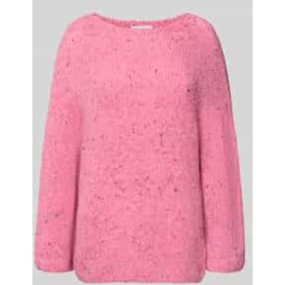 Gebreide pullover met alpaca en 3/4-mouwen