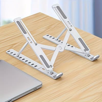 Verstelbare laptopstandaard met antislip, opvouwbaar en draagbaar, 10-17,3 inch universeel, voor thuiskantoor en reizen