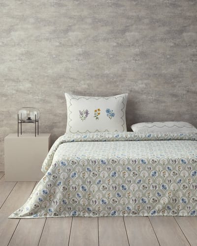 EEnglish Home - Zomerdekenset- Bedsprei - Incl. laken 160x240 -Flat sheet - Incl. 1 Kussensloop - Luxe Uitvoering - Groen