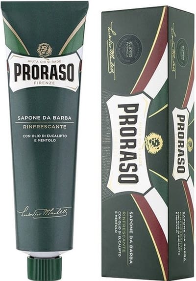 Crème à raser crema barba tube vert rafraîchissant 150ml - proraso
