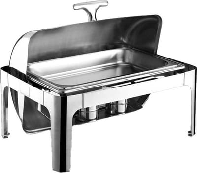 9,5 Qt roestvrijstalen chafing dishes buffetset - rechthoekige catering chafer warmer set met trays pan & deksel - chafing dishes voor keukenfeest banket dineren, A