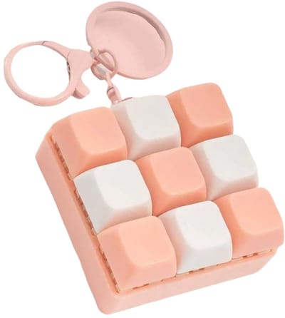 Kleurrijk Toetsenbordontspanningsapparaat – Mechanische Klikker Sleutelhanger – Macaron Stressverlichter – Tijdverdrijf & Anti-Stress-004