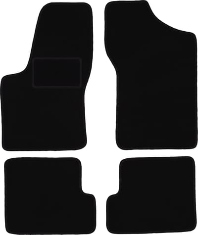 Zwarte veloursmatten voor: Fiat Seicento hatchback (1998-2010)