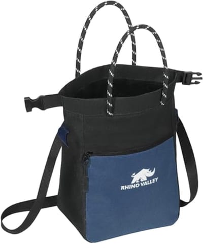 Krijtgereedschap voor Klimmen - Magnetische Chalk Bag met Handgreep en Verstelbare Riem, Ideaal voor CrossFit en Gewichtheffen - Navy Blauw en Zwart