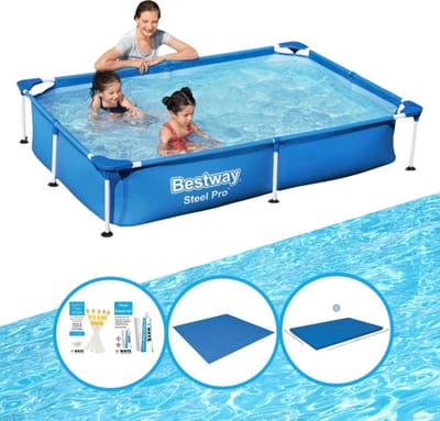 Bestway Zwembad Steel Pro 221x150x43 cm - Zwembadset