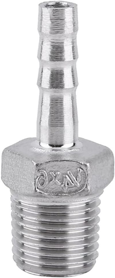 Duurzame RVS Mannelijke Draad Koppeling voor Slangen - 1/4" x 6mm, Geschikt voor Tuin en Industrie