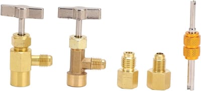 Adapter voor R1234Yf Koelmiddel, Lekvrije Dispenser met Messing Ventiel en Tankadapters voor R134A, Ideaal voor Airconditioning en Koelsystemen