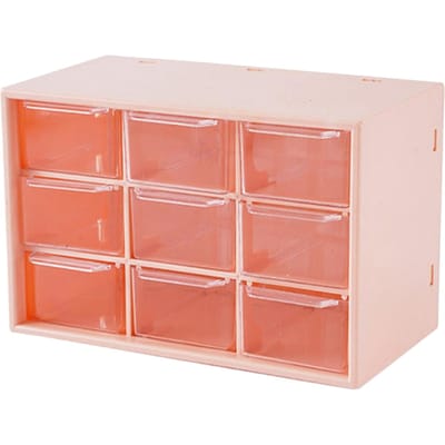 Desktop Opbergdoos Stofdicht Plastic Multifunctioneel met 9 Lades Bureau Kantoorbenodigdheden Organizer voor