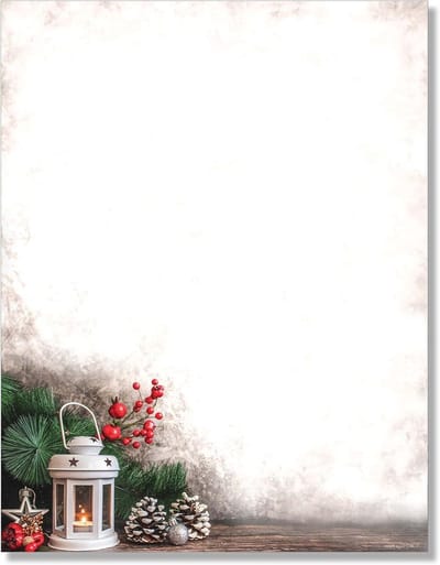 Briefpapier Kerst - Vakantiepapier Uitnodigingen - Kerstkaarten Schrijven - Zuur- en Ligninevrij - 8 1/2 x 11 inch - Wit