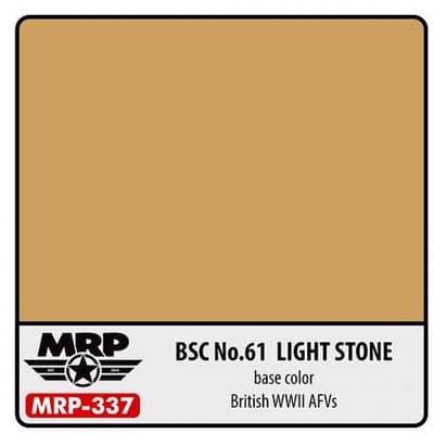 Mr. Paint MRP-337 - BSC No.61 Light Stone – 30 ml verf voor Airbrush & Detailwerk