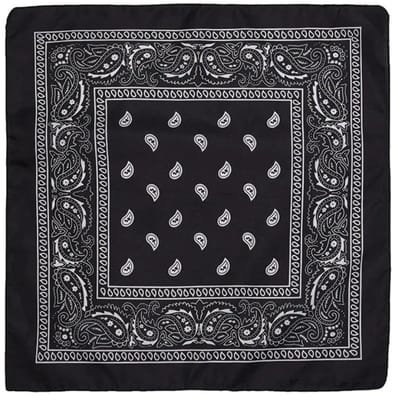 6 Stuks Paisley Bandana's - Paisley Boeren Zakdoek - Bandana - Hoofddoek - Zwart