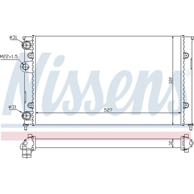 Radiator, motorkoeling NISSENS 651871