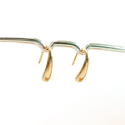 Ava & Imber | Drop Hangers Goud Vermeil | Goud Vermeil 925 Sterling Zilver | Minimalistische Oorbellen Vrouwen | Geleverd in Cadeaudoosje