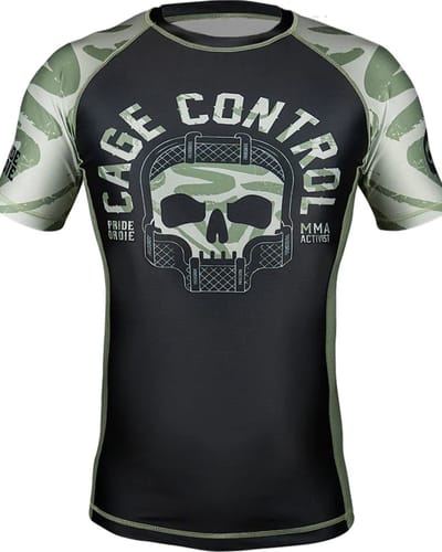 PRIDE or DieE Rash Guard CAGE CONTROL Zwart - XXXL