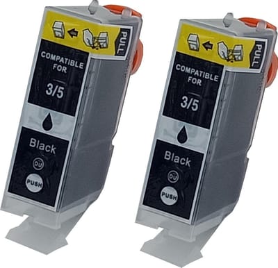 KATRIZ® huismerk inkt voor|Canon PGI-5 pigment |28ml | ( 2stuks) - Met chip