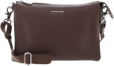 MANDARINA DUCK Leren schoudertas Mellow Leather Crossover Bag Milk Chocolate bruine