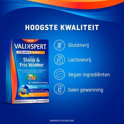 Valdispert Slaap & Fris Wakker - 2 x 24 tabletten - Voordeelverpakking