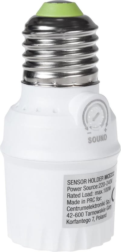 Lamphouder met geluidssensor fitting E27 met max. 100 W Maclean Energy MCE232 30dB - 90dB bereik
