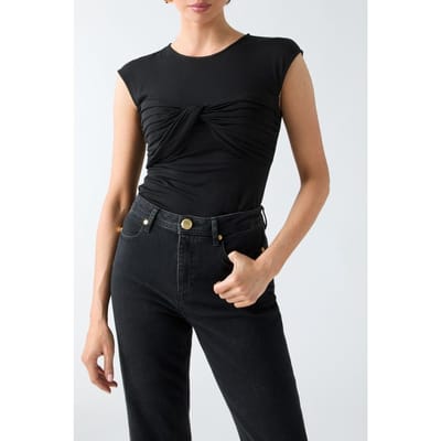 GUESS Amelia Crew Neck Sl Jet Black A996 Taglia: XS | Canottiere Outlet | Donna | Nero