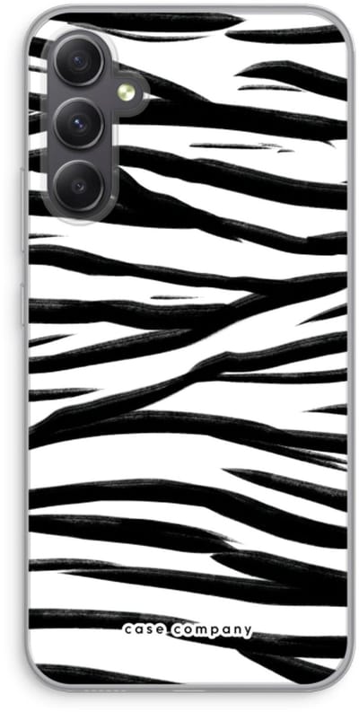 Case Company® - Hoesje geschikt voor Samsung Galaxy A34 hoesje - Zebra pattern - Soft Cover Telefoonhoesje - Bescherming aan alle Kanten en Schermrand