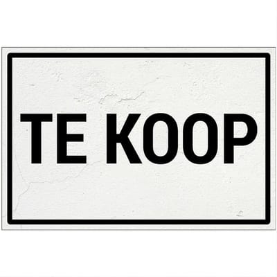 Te koop bord | Forex Re materiaal | 18 x 12 cm