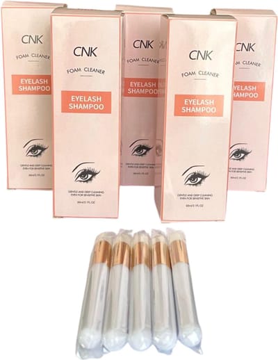 5X Foam Lash – 60ml - + 5X gratis reinigingsborstel - Foam cleanser - Lash foam shampoo - Olievrij- wimper shampoo - lash soap - cleanser for eyelashes - wimper schuim - wimper reiniging - make up remover - Lash shampoo - Wimper shampoo