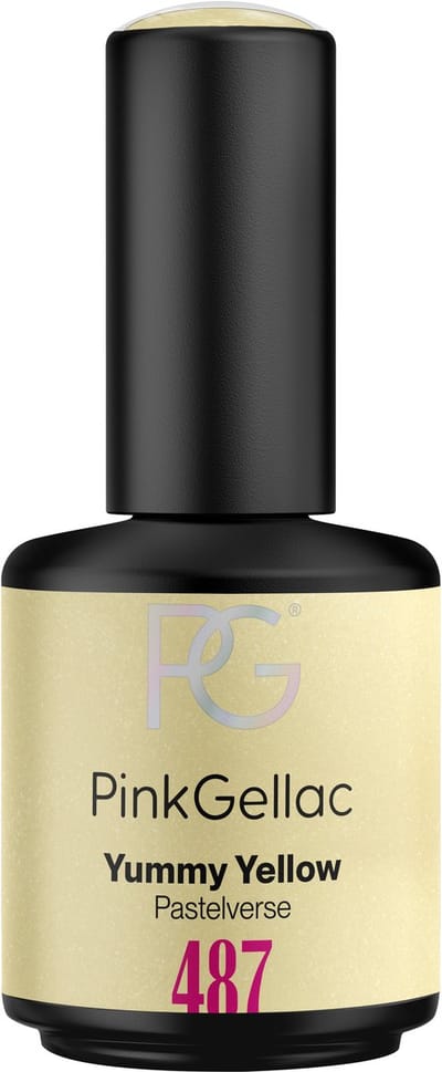 Pink Gellac Gellak - 487 Yummy Yellow 15ml - Gele Gel Nagellak - Gellac - Gel Nagels Producten