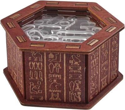Knobellabyrinth 3D Puzzel - Vaardigheidspel Denkspel - Geduld Trainen - Meerdere Niveaus - 12 x 11 x 6 cm - Bruin