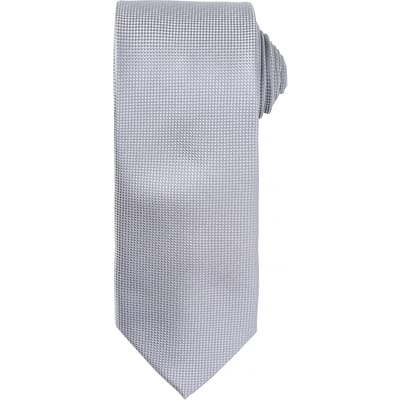 Premier Heren Micro Wafel Formele Work Tie (Zilver)