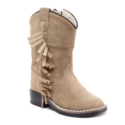 Bootstock Ruffle Sand Mini Cowboylaarzen - Peuters - Camel - Leer
