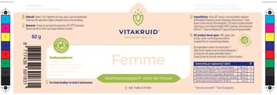 Vitakruid - Femme - 2 x 60 tabletten - Voordeelverpakking