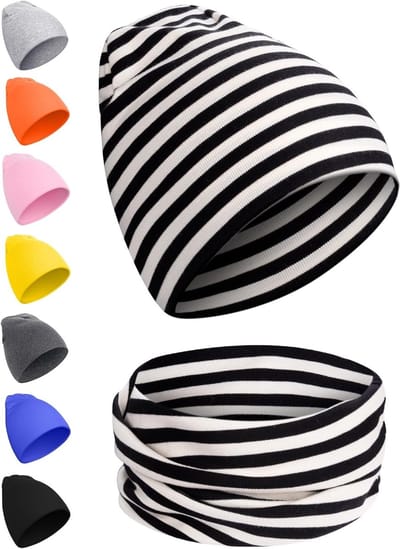 Winterse Gebreide Muts en Sjaal Set voor Kinderen - Warme Beanie, Babyaccessoires en Mode