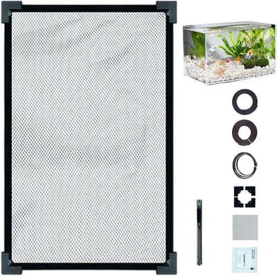Multifunctioneel aquariumdeksel met gaas - Voorkom dat vissen en reptielen ontsnappen, 100 x 50 cm, veilig en duurzaam