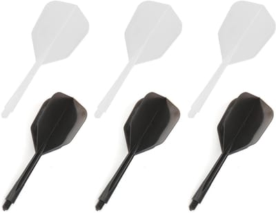 Dailygoody - Dart shafts en flights - Geïntegreerde dartflights - Duurzaam en stabiel - 6 stuks - Dartaccessoires - 2BA schachtdiameter - Geschik