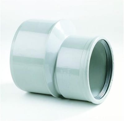 Dyka Verloopstuk 1x spie 1x manchet PVC grijs keurmerk BRL52100/BRL52200 125 x 110mm