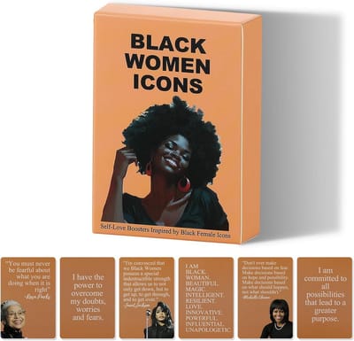 Sincerez Affirmatiekaarten voor zwarte vrouwen - dagelijkse bevestigingen met mindfulness-citaten en inspirerende spreuken, 30 kaarten, 60 x 90 mm