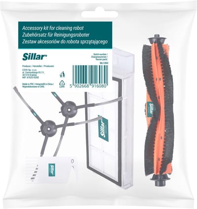 Sillar Accessoires Set voor Robotstofzuiger Xiaomi Roidmi Eve Plus – vervangings - 5-delig – HEPA Filter, Borstels & Reinigingskam