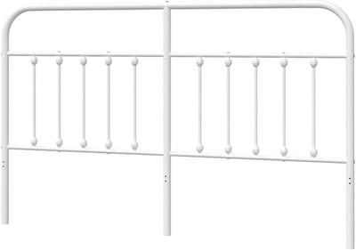 Hoofdbord Metaal - Hoofdeinde Bed - Slaapkamer Aankleden - Robuuste Metalen Constructie - 160 cm - Wit