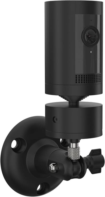 Wandhouder Compatibel met R-ing Pan-Tilt Mount, ook geschikt voor Rin g Stick up Cam/Outdoor Camera Plus, en camera's met 1/4" schroef, muurbevestiging | Zwart